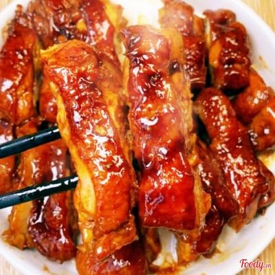 Cơm Gà Sốt  BBQ + Trà Sữa Lài