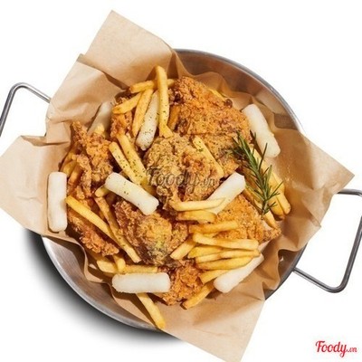 Koko Chicken (Gà Rx Chiên Giòn 550gr, Khoai Tây Chiên, Bánh Gạo)