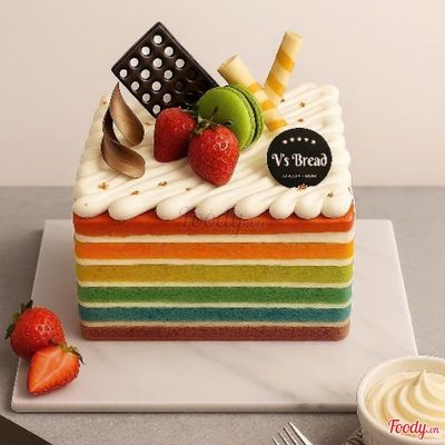 Bánh kem cầu vồng và phô mai ổ lớn (Rainbow Cake C ) - 1 cái