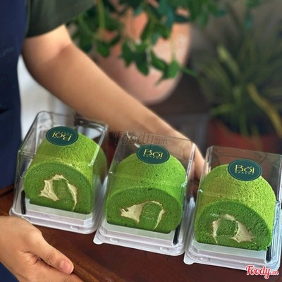 Gato matcha cuộn kem
