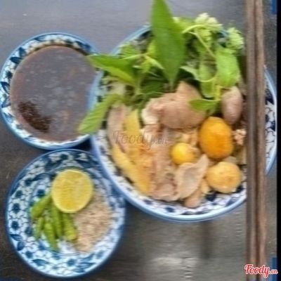 Phở gà thập cẩm trộn