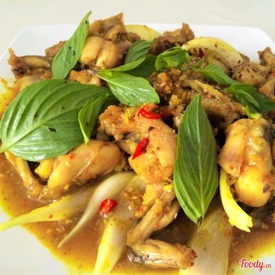 Cơm ếch xào sả ớt