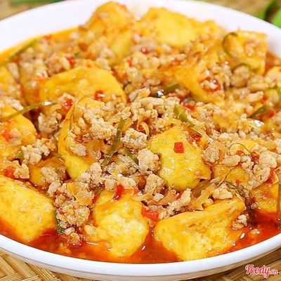 ĐẬU HŨ CHIÊN XÀO THỊT BẰM
