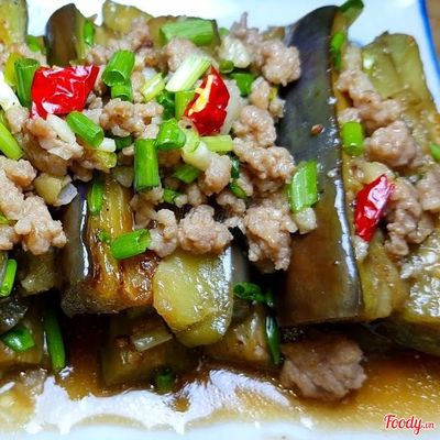 CÀ TÍM NƯỚNG THỊT BẰM