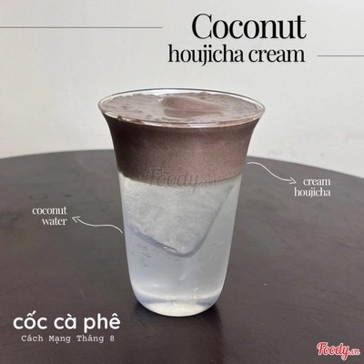 Houjicha kem dừa tươi
