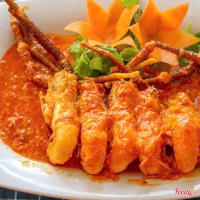 Whiteleg Shrimp in French butter sauce/ Tôm thẻ sốt bơ Pháp