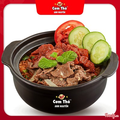 Cơm Thố Bò + Xá Xíu