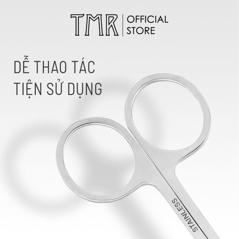 Kéo cắt tỉa lông mũi TMR đầu tròn an toàn, thép không gỉ cao cấp, thiết kế nhỏ – gọn – ghẹ – an toàn