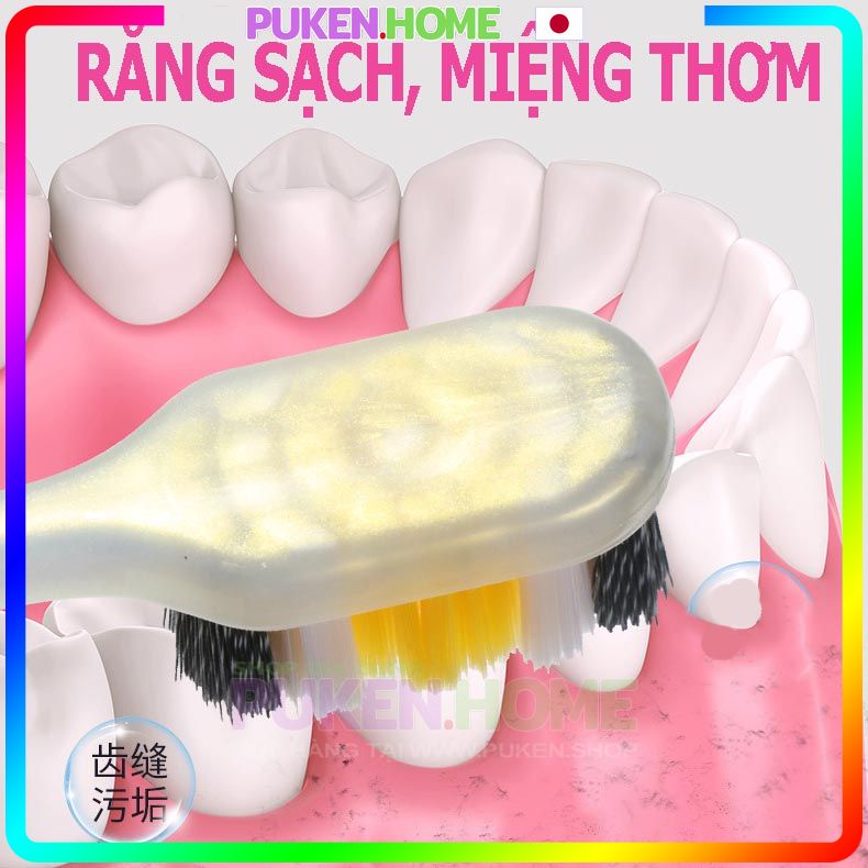 Bàn chải đánh răng LỐC XOÁY kháng khuẩn, đánh răng siêu sạch, lông mềm và trung bình