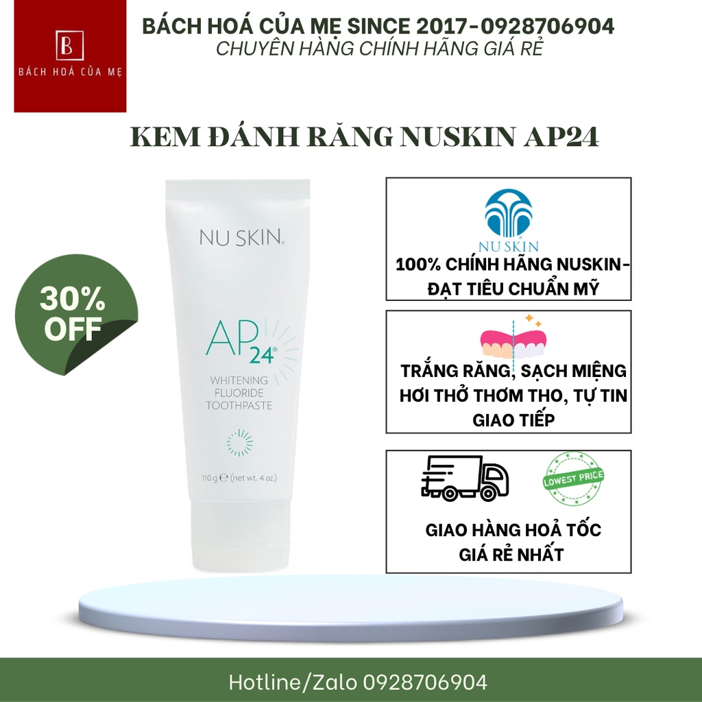 (Chuyên Sỉ GIÁ TỐT NHẤT) (KEM TIẾNG ANH) Kem đánh răng AP24 của Nuskin