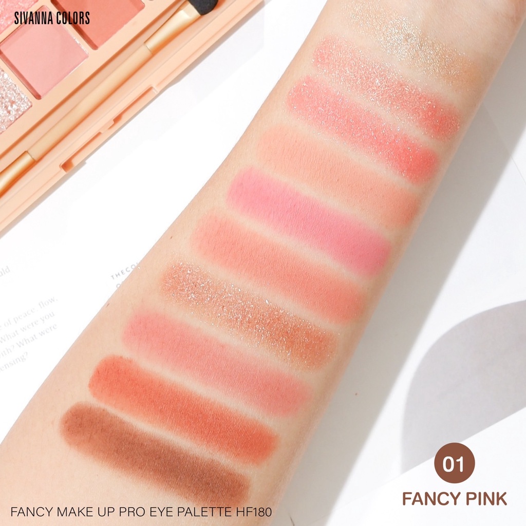 [Thái Lan- Kèm Cọ] Phấn Mắt Sivanna 10 Ô Fancy Peach Pro Eye HF180