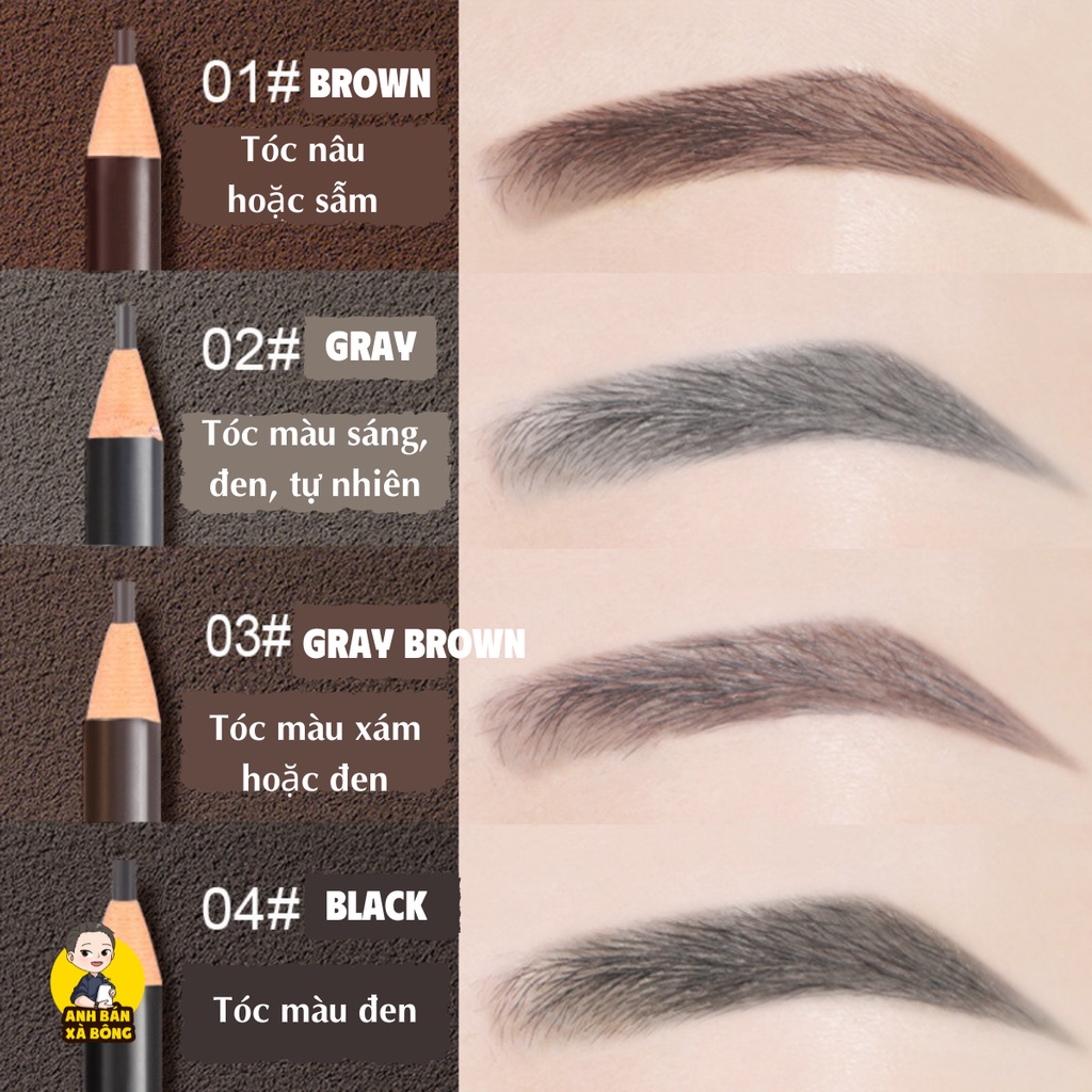 Chì xé Kẻ chân Mày Hai Đầu WODWOD Fine Sketch Ultra-thin Draw Line Eyebrow Pencil W939