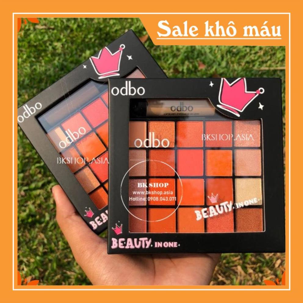 Set phấn mắt kèm má hồng Set trang điểm gồm phấn mắt,má hồng,son,che khuyết điểm ODBO BEAUTY IN ONE OD1006 – (Auth Thái)