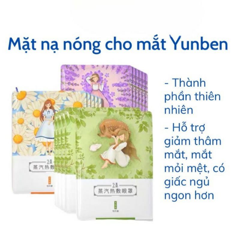 Mặt Nạ Mắt Nóng Yunben Thư Giãn, Chống Mỏi Mắt, Mặt Nạ Chườm Nóng Giảm Căng Thẳng, Giảm Cuồng Thâm Mix Mùi Ngẫu Nhiên