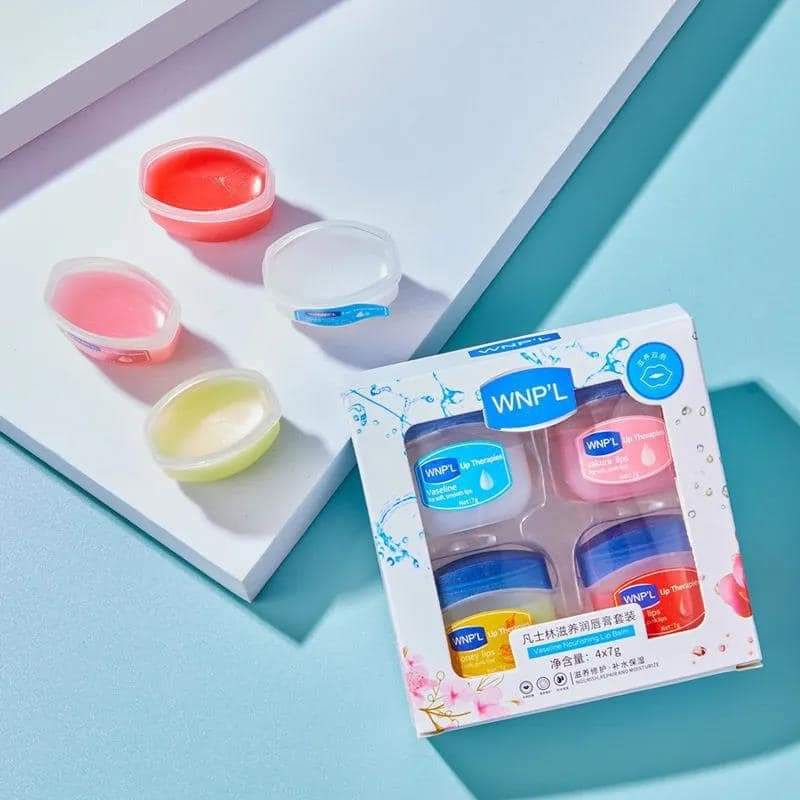 Bộ 4 hũ son dưỡng môi Vaseline WNP’L Set dưỡng ẩm và làm hồng môi