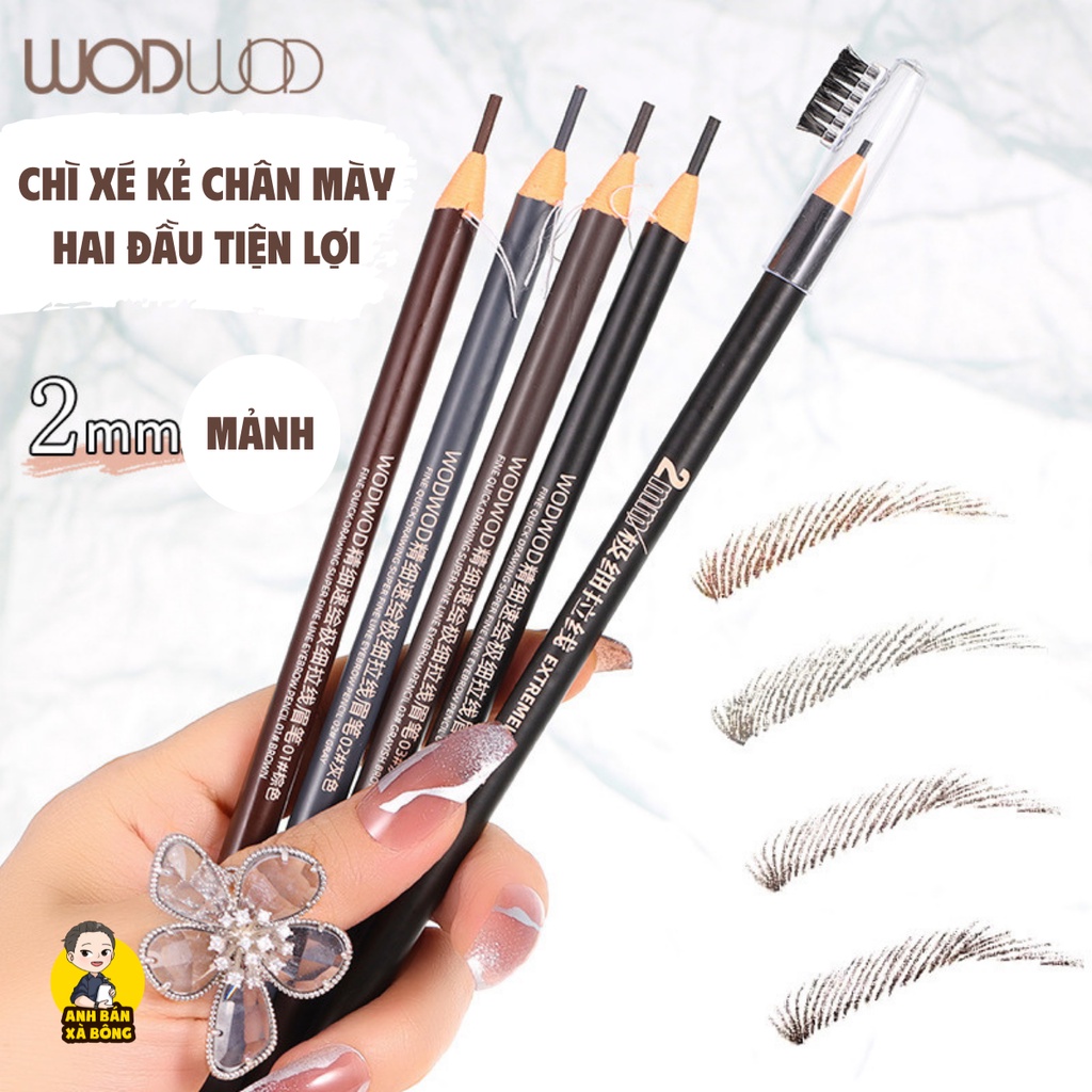 Chì xé Kẻ chân Mày Hai Đầu WODWOD Fine Sketch Ultra-thin Draw Line Eyebrow Pencil W939