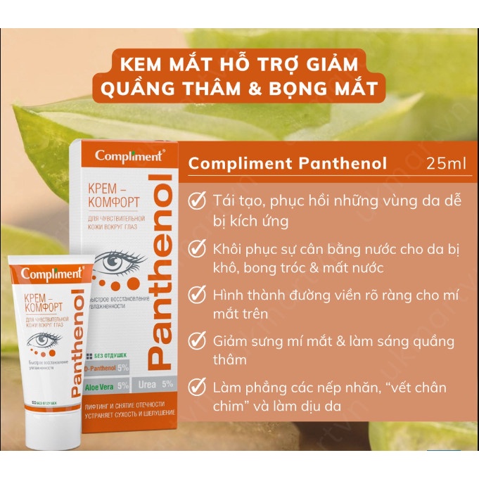 Kem chống nhăn vùng mắt Compliment Panthenol kem dưỡng mắt giảm quầng thâm hết nhăn mắt sụp mí [𝐓𝐚̣̆𝐧𝐠 𝐦𝐚́𝐲 𝐦𝐚𝐬𝐬𝐚𝐠𝐞]