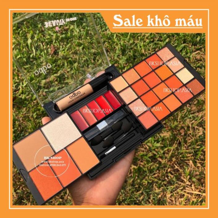 Set phấn mắt kèm má hồng Set trang điểm gồm phấn mắt,má hồng,son,che khuyết điểm ODBO BEAUTY IN ONE OD1006 – (Auth Thái)