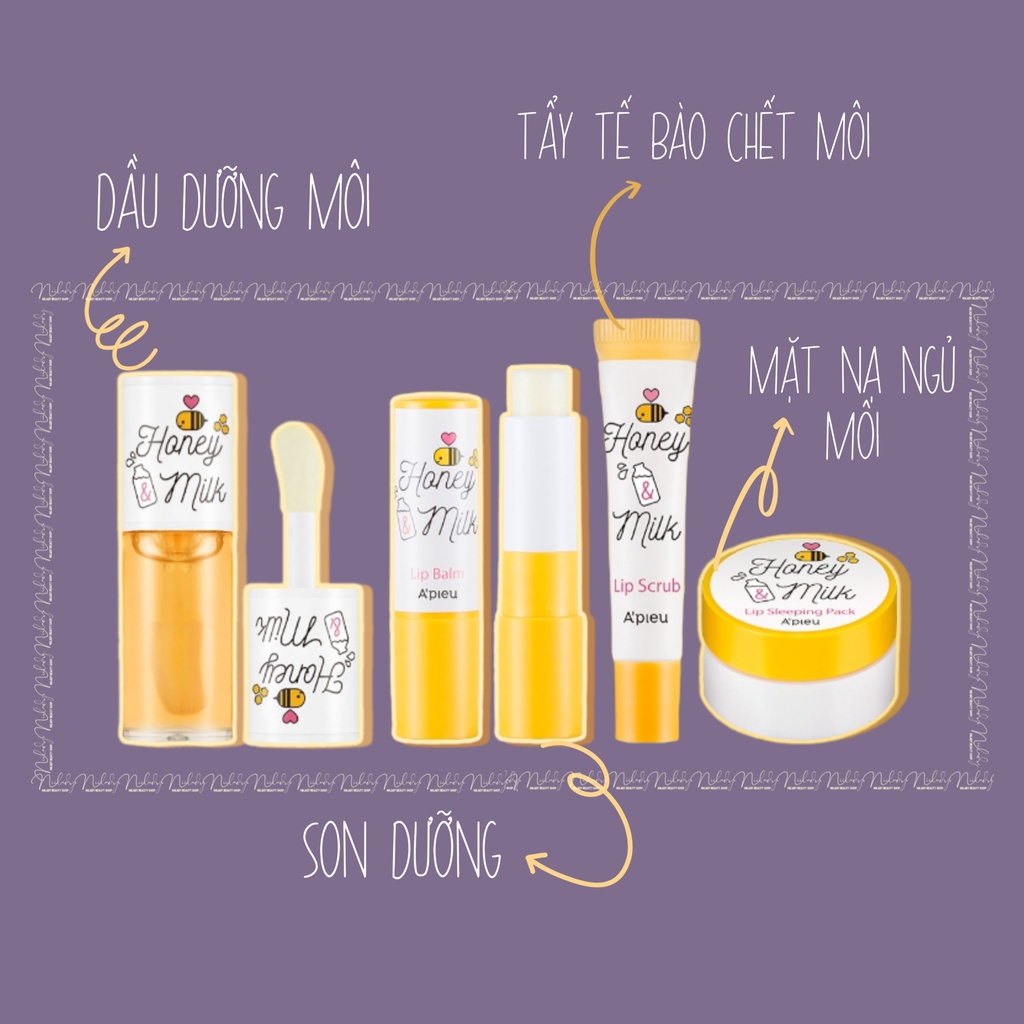 (HSD từ 2/2026) Dưỡng môi A’pieu Honey & Milk Lip Dầu dưỡng môi A’pieu