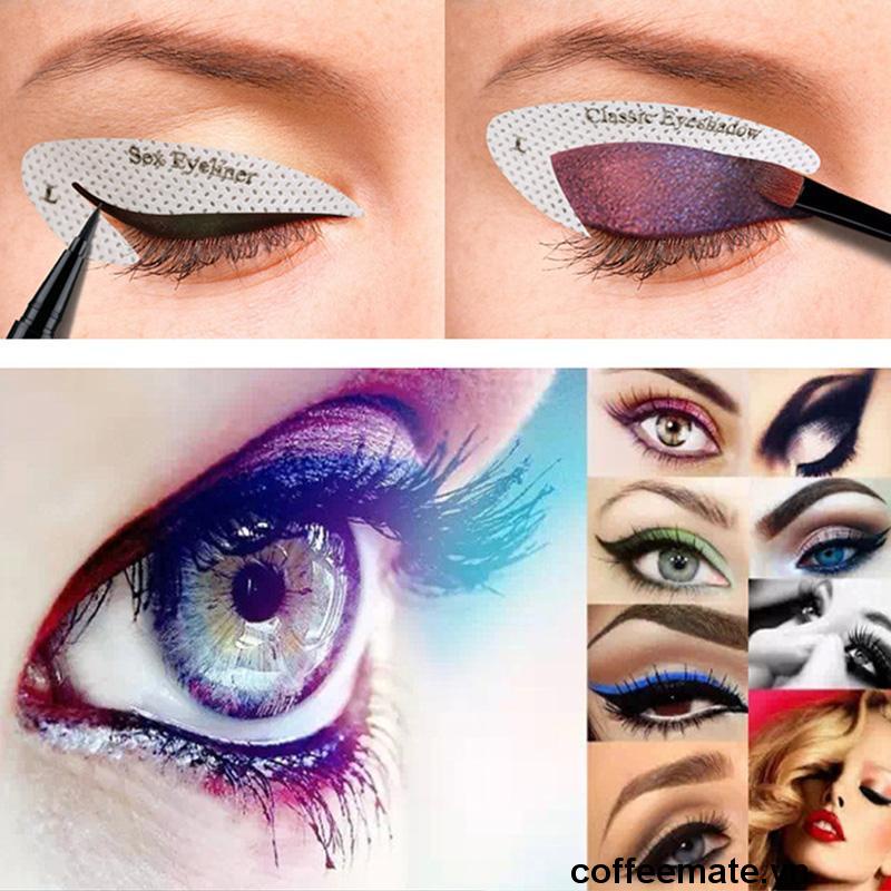 【coffeemate】⚡1 miếng khuôn dán eyeliner kẻ mắt tiện lợi tái sử dụng nhiều lần (Khuôn Kẻ Mắt/Phấn Mắt )