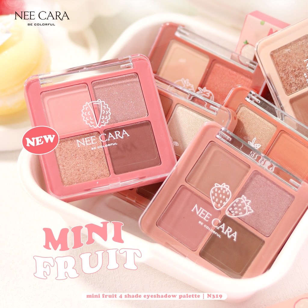 [New] Phấn Mắt Nee Cara Thái Lan Mini Fruits 4 Ô Màu Xinh Xinh