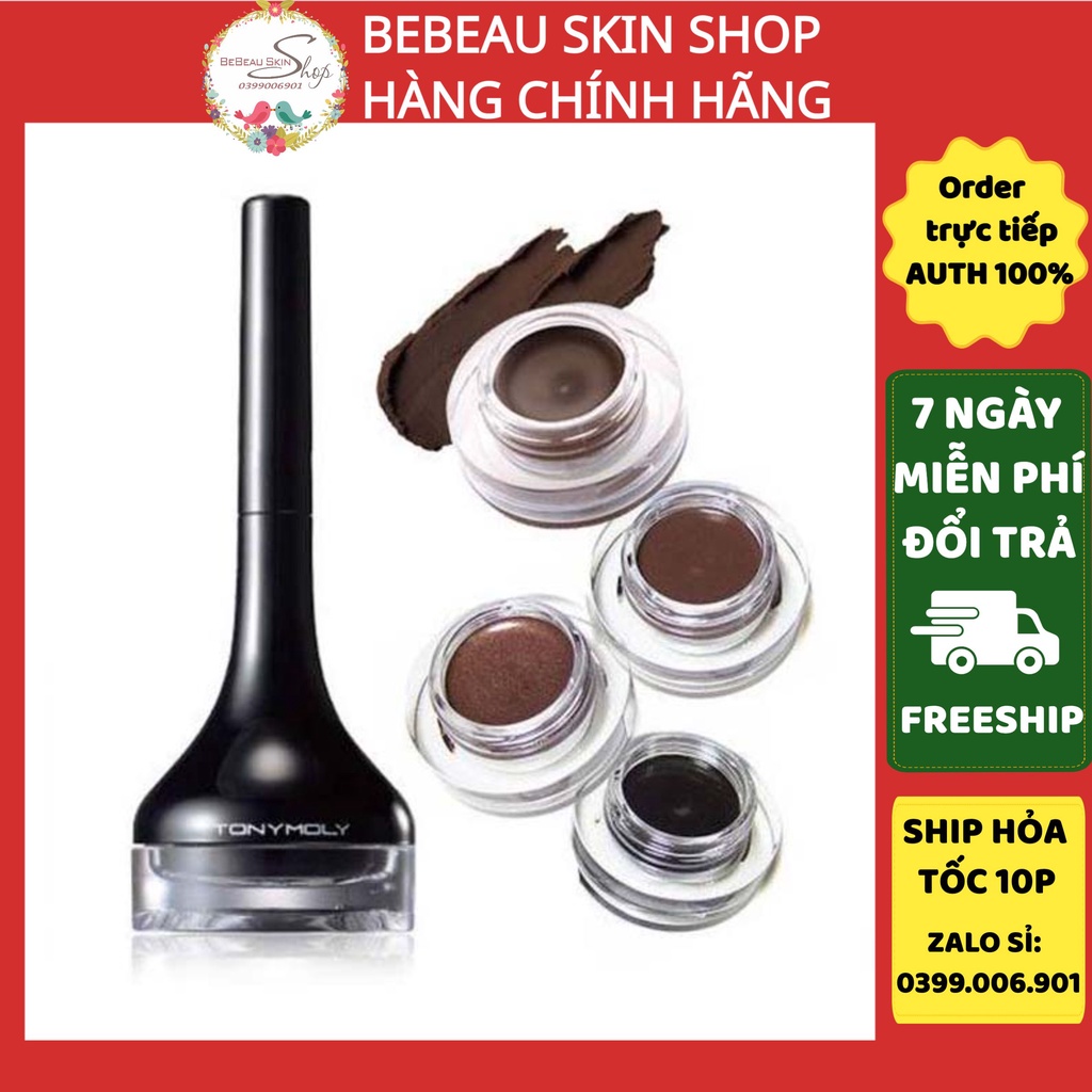 Gel Kẻ Mắt Tony Moly Backstage Gel Eyeliner Màu Đen Màu Nâu, Chống Nước, Lâu Trôi, Dễ Kẻ