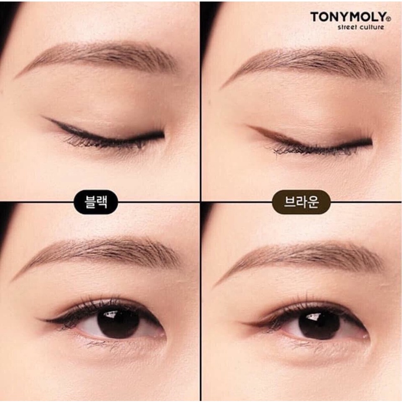 Gel Kẻ Mắt Tony Moly Backstage Gel Eyeliner Màu Đen Màu Nâu, Chống Nước, Lâu Trôi, Dễ Kẻ