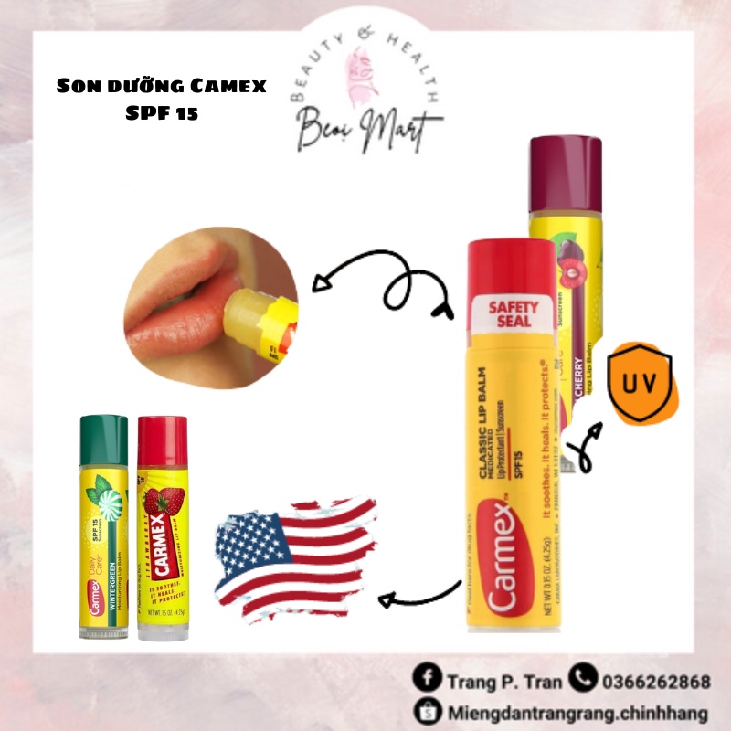 [HÀNG MỸ] Son dưỡng môi Carmex Carmex Lip Balm – Beoi Mart