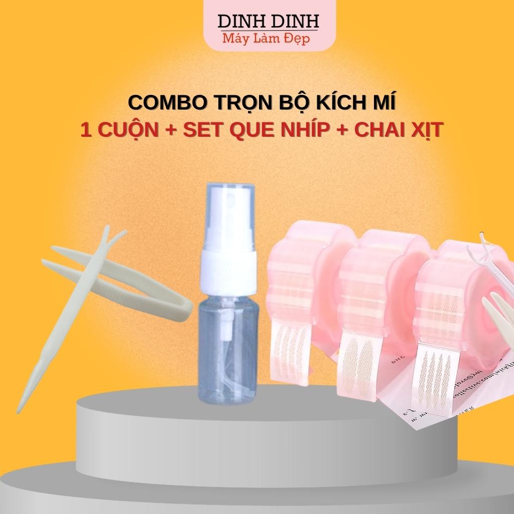 Combo kích mí lưới đầy đủ: Cuộn 360 miếng dán mí + set que nhíp + lọ xịt