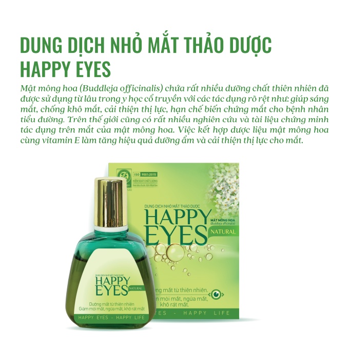 Nhỏ mắt thảo dược dưỡng mắt Happy Eyes Dược Khoa – Lọ 15ml