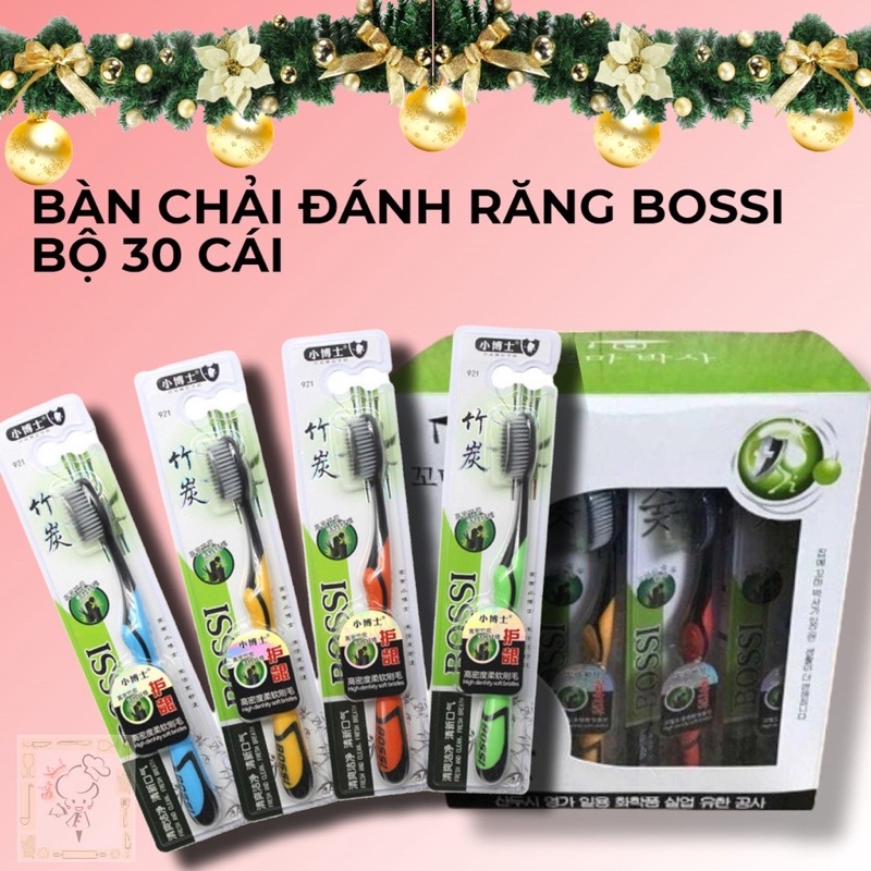 ( Hộp 30 cây ) Bàn chải đánh răng Bossi – Hàng loại 1