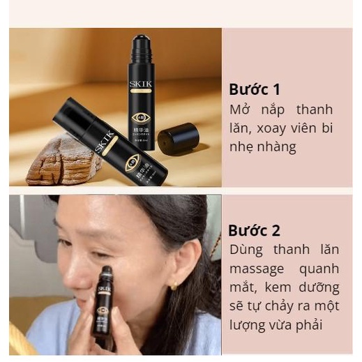 Thanh Lăn Mắt Skik Tan Bọng Mắt, Giảm Thâm Quầng Mắt, Dưỡng Ẩm Cho Vùng Da Mắt 8ml