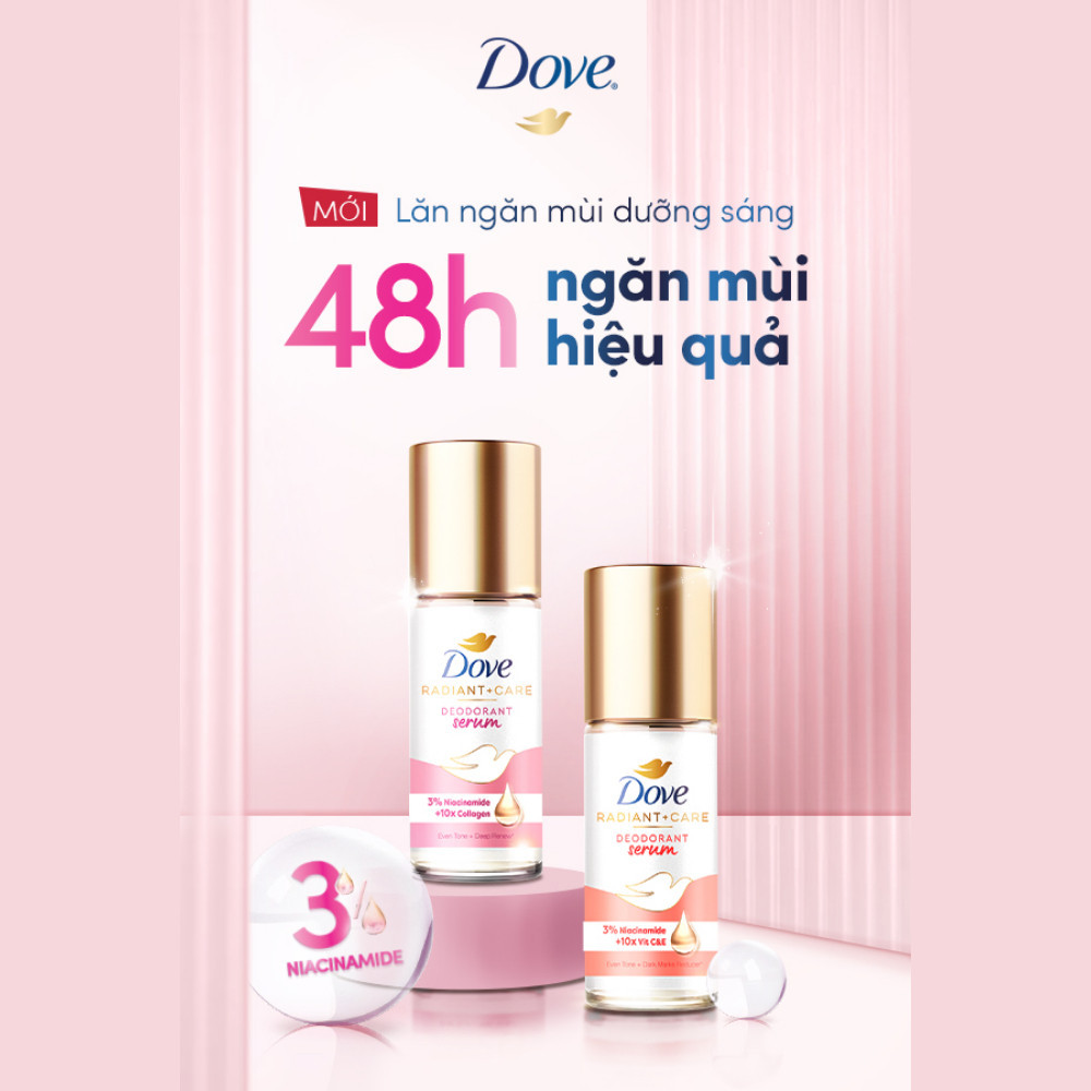 Lăn Khử Mùi Dove Tinh Chất Serum Bright - Care Deodorant Serum 3%  Niacinamide Collagen Vitamin C E giá tốt Tháng 05, 2024