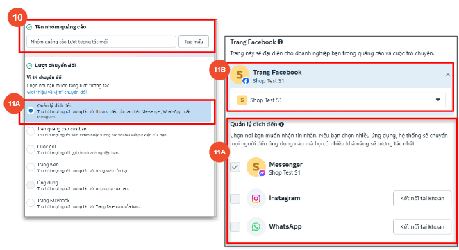 Tạo quảng cáo messenger với Shopee