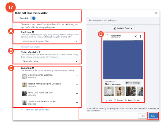Tạo quảng cáo tin nhắn với Shopee