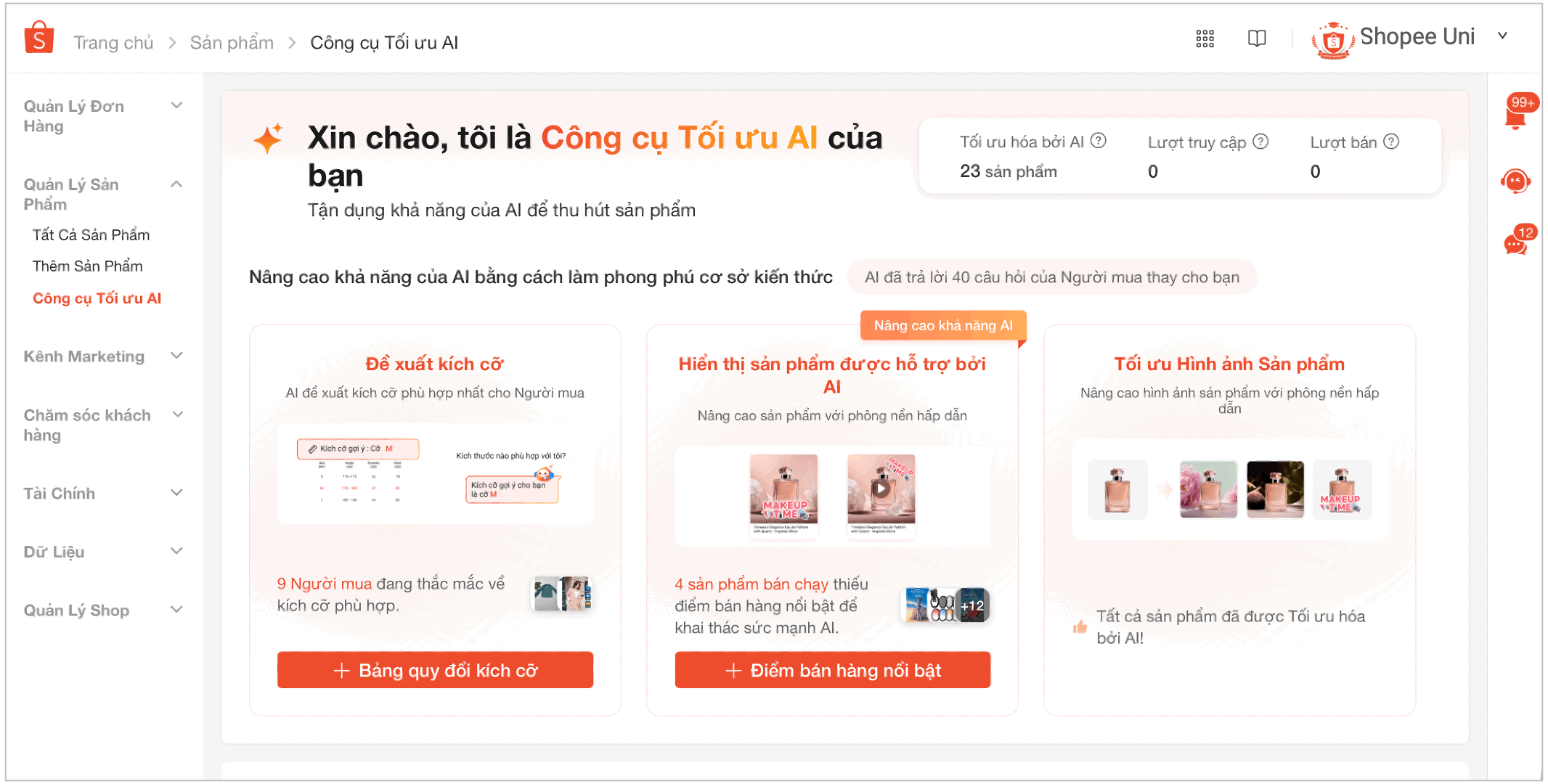 [MỚI] CÔNG CỤ TỐI ƯU SẢN PHẨM BỞI AI TRÊN SHOPEE