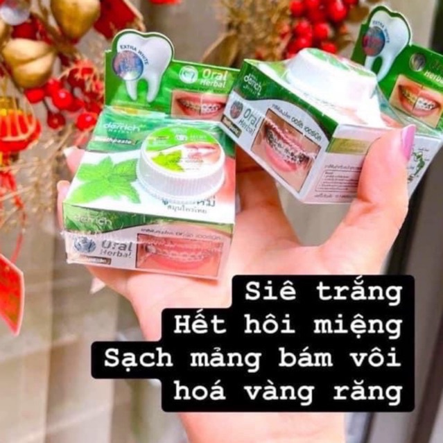 Kem đánh răng Oral Heabal Thái Lan, dùng cho người niềng răng, trắng răng thơm miệng, thảo dược