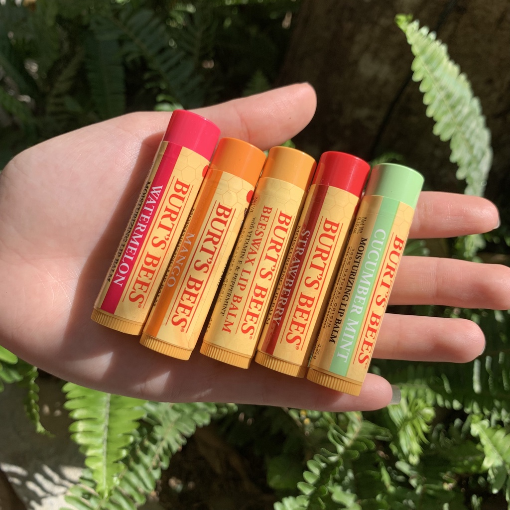 Son Dưỡng Môi Burt’s Bees Moisturizing Lip Balm dưỡng môi, son dưỡng không màu Burt Bee – Đủ Mùi- Bill Mỹ, AmeriCare