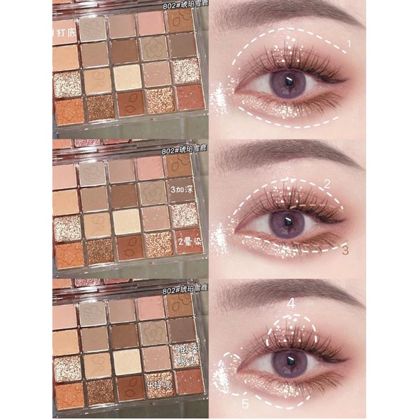 Bảng Phấn Mắt 20 Ô HOA ANH ĐÀO Dikalu Evening Sakura Dance Eyeshadow