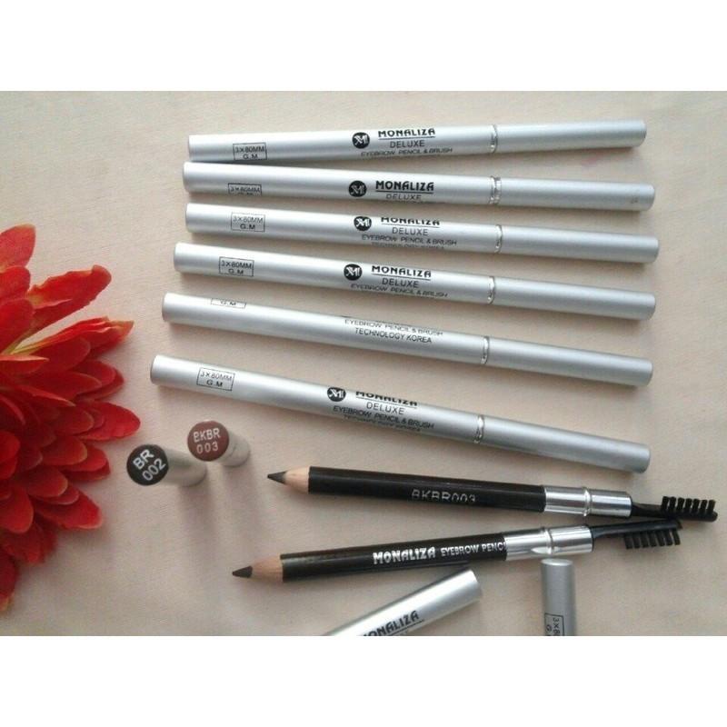 Chì mày MONALIZA DELUXE chì kẻ chân mày EYEBROW PENCIL & BRUSH bút kẻ mày BK001/BR002/BKBR003/GRBR005