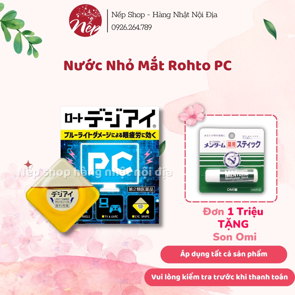 Nước Nhỏ Mắt Roto PC Giảm Tia Bức Xạ Từ Máy Tính Và Điện Thoại Nhật Bản