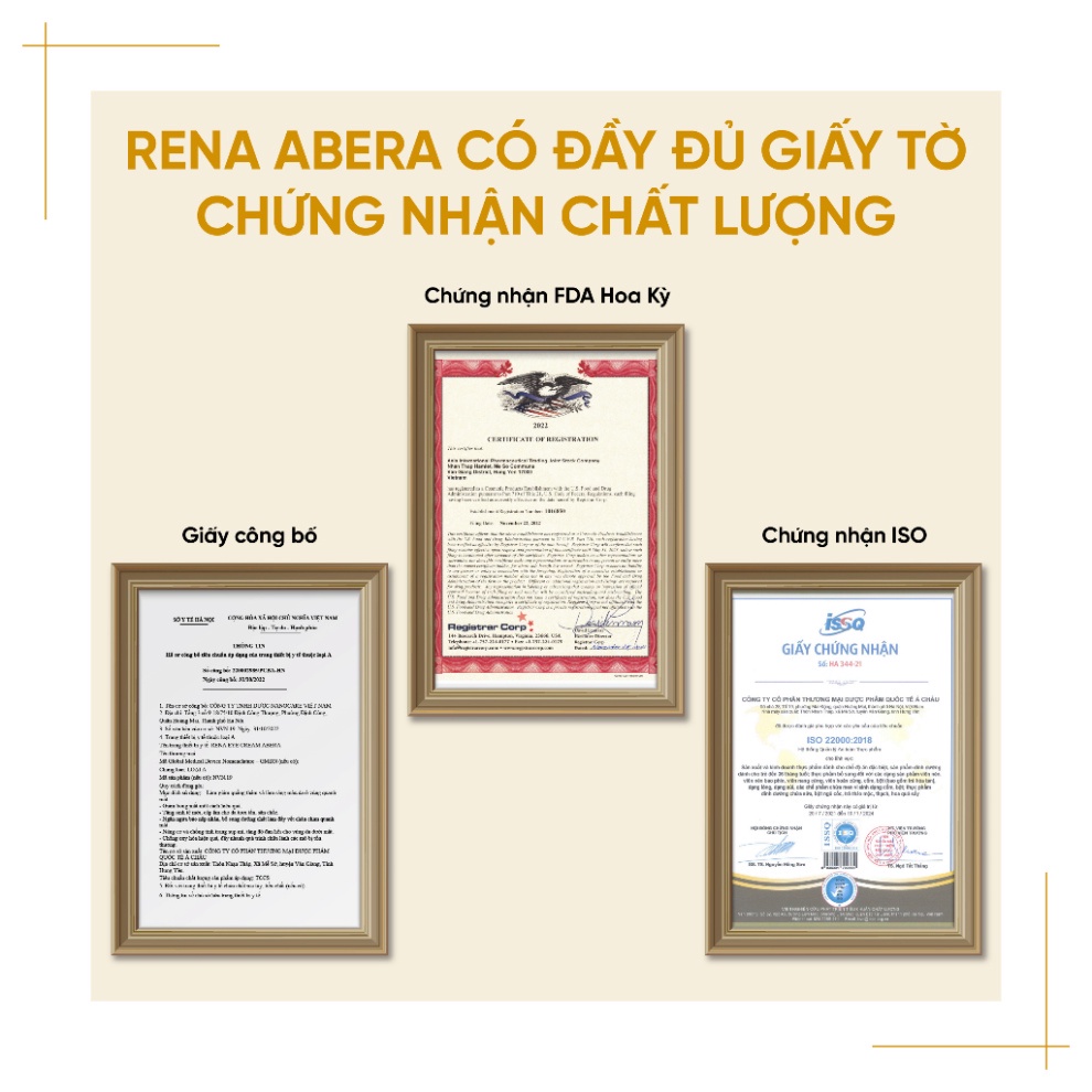 Kem thâm mắt Rena Abera giúp giảm thâm mắt, bọng mắt, nếp nhăn vùng mắt, làm cho vùng da mắt sáng mịn và đều màu 25g