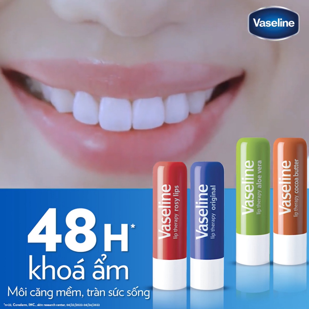 Son Dưỡng Môi Vaseline Rosy Lips Hoa Hồng 4,8Gr