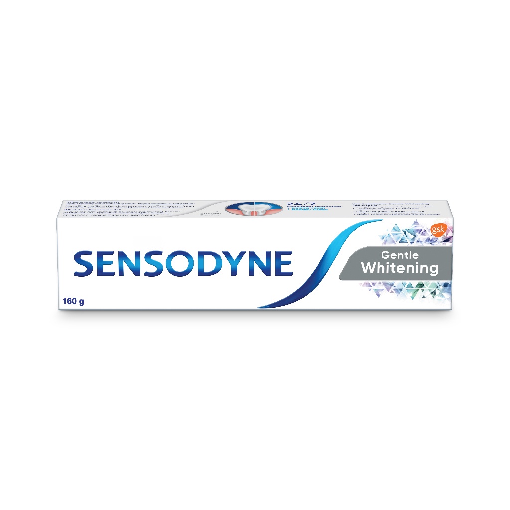 Kem đánh răng SENSODYNE Gentle Whitening 160g giúp giảm ê buốt hiệu quả và làm trắng răng tự nhiên