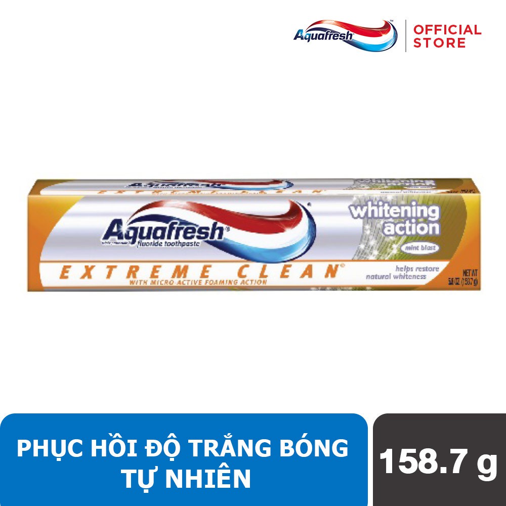 Bộ 3 Kem đánh răng Aquafresh EXTREME CLEAN WHITENING 158.7g/tuýp