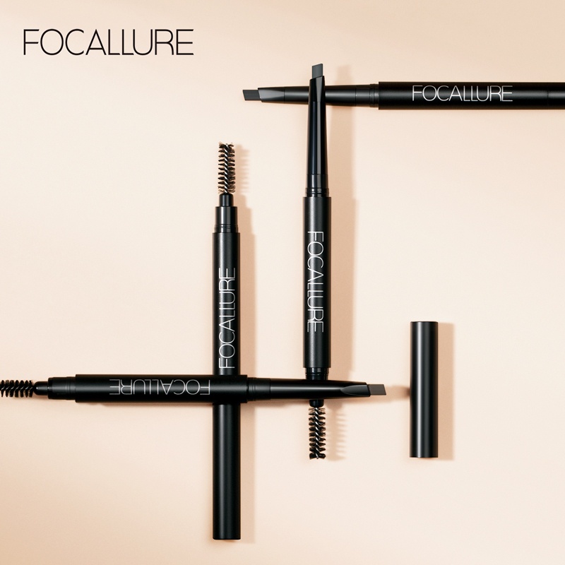 FOCALLURE Bút Kẻ Chân Mày Chống Thấm Nước Bền Màu + Mascara Chuốt Mi Dài Cong