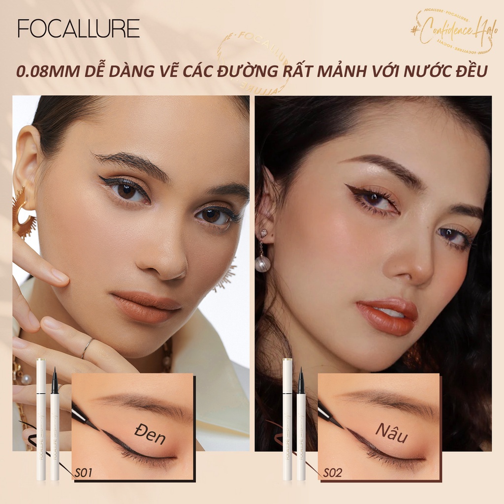 FOCALLURE Bút kẻ mắt nước siêu mượt chống thấm nước 0.6g