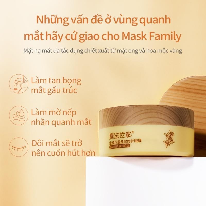 Mask Family mặt nạ dưỡng mắt làm tan bọng mắt làm mờ nếp nhăn quầng thâm mắt lọ 70ml (40 miếng)