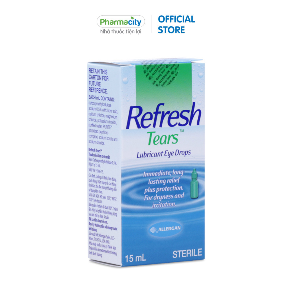 Dung dịch nhỏ mắt Refresh Tears hỗ trợ giảm khô mắt (15ml)