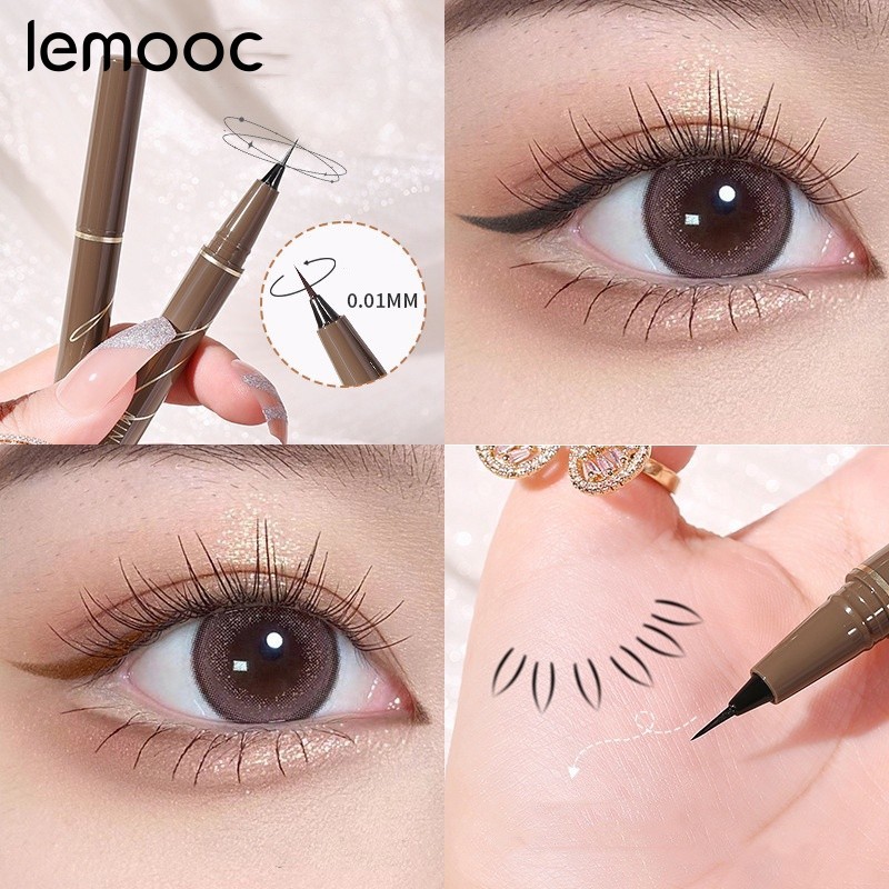 Bút Kẻ Mắt Dạng Lỏng Màu Siêu Mịn Tự Nhiên Mau Khô Mịn Màng Chống Nước Lâu Trôi Không Lem